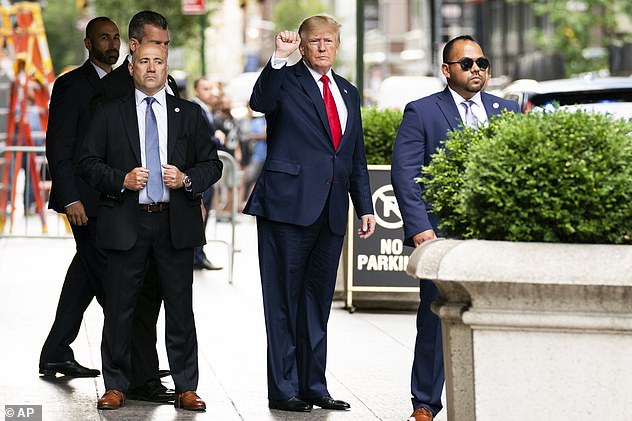 Two days after the raid, Trump spent some four hours pleading the Fifth as part of James' civil investigation into the Trump Organization's finances