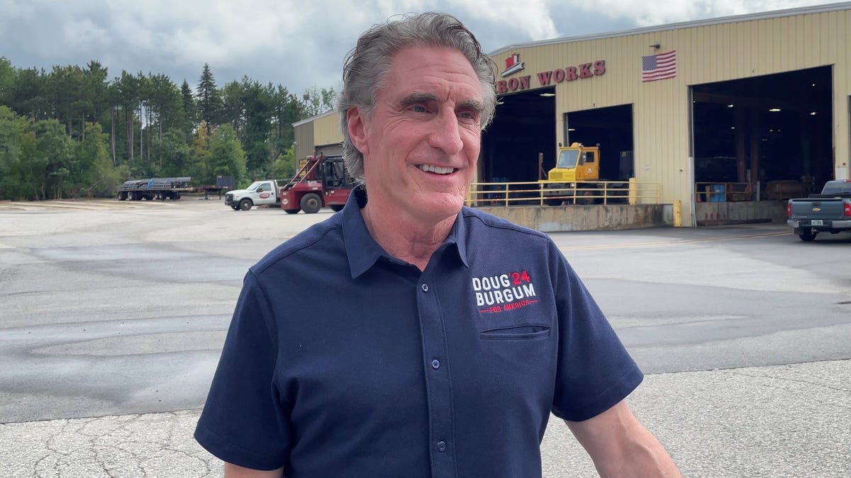 Burgum says his leg injury isn't slowing him down on the campaign trail